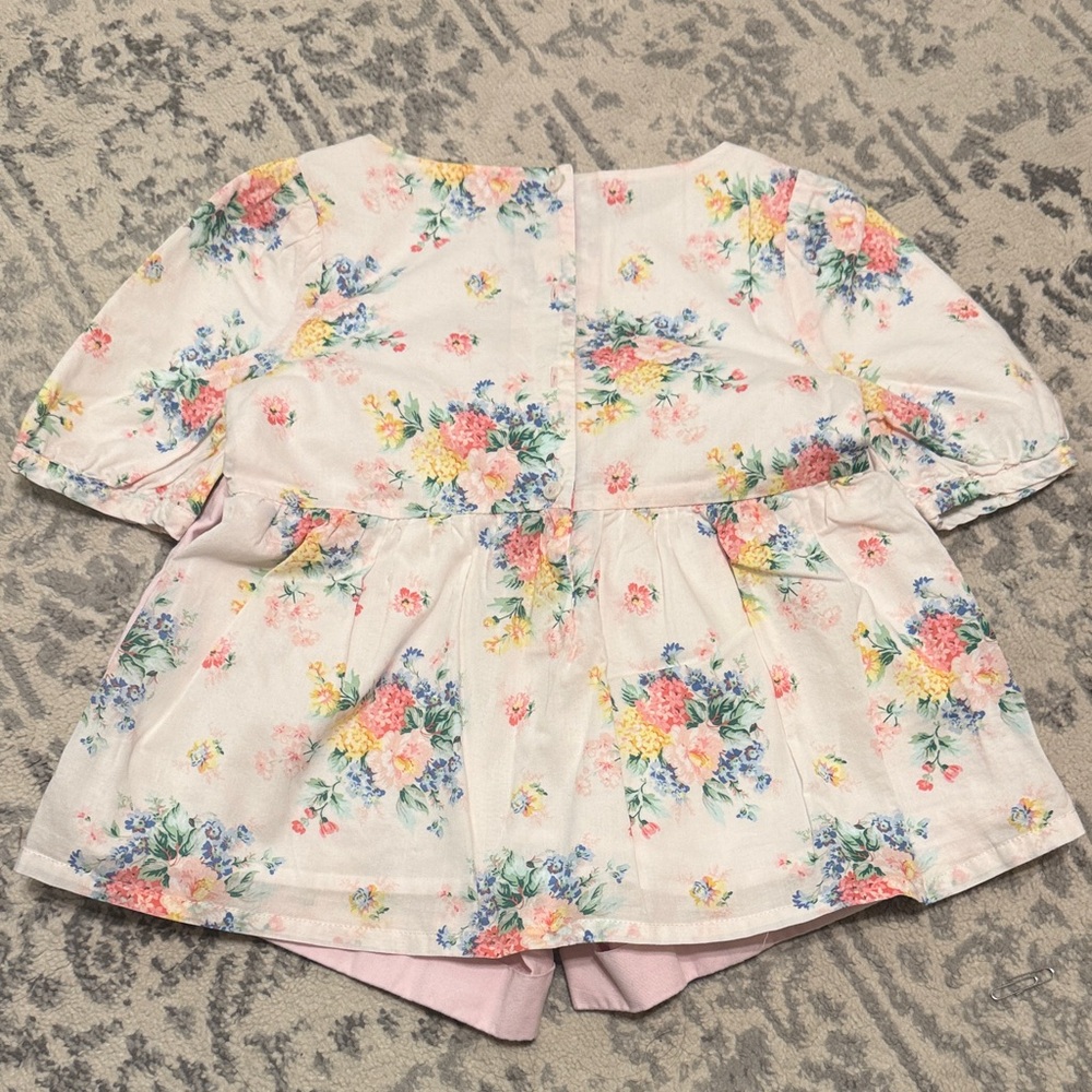 Floral Top and Pink Shorts Set - Picture 4 of 5